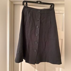Banana Republic. Dark gray, A-line skirt. Size 4.